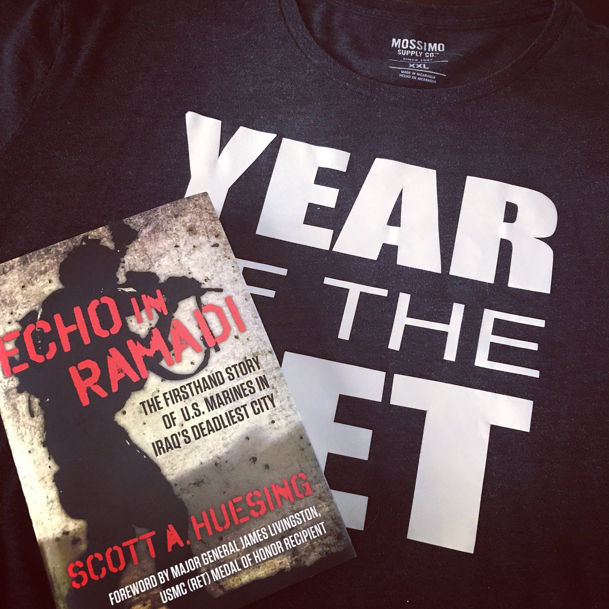 YearOfTheVet's tweet photo. #Amazon just dropped off my pre-ordered copy of @EchoinRamadi!  
🇺🇸📖🦅

You can listen to our conversation on #YearOfTheVet here:
https://t.co/QVjka3IQx8

#HotOffThePress #USMarines #War #Battle #Family #Healing #NewBook #hero #Veterans #Veteran #Military #Marines #USMC #Army https://t.co/vMPTOCsb3r
