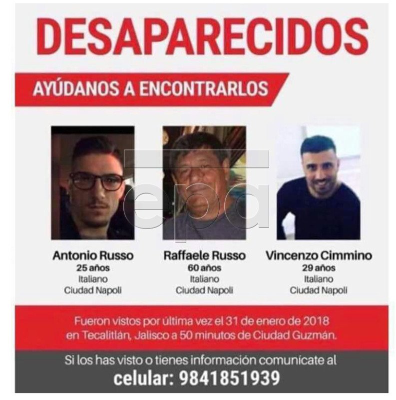 CrowdVoice's tweet photo. Families of 3 Italians #missing in Jalisco since Jan 31 demand government action to find their relatives. More on #Desaparecidos in #Mexico on CrowdVoice: https://t.co/kt0sbqWEH1 https://t.co/o0ITXJmlbF