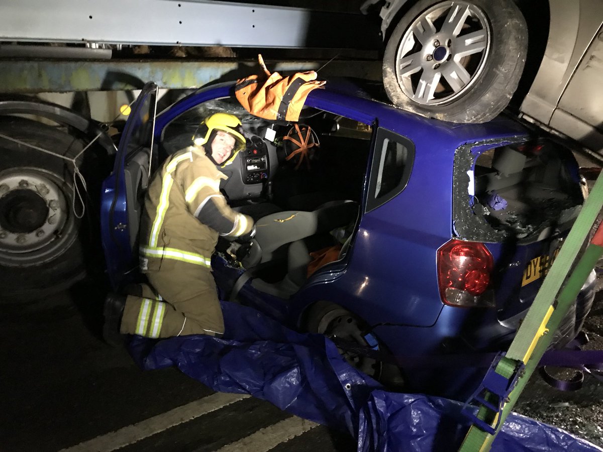 Very productive training evening tonight we first had a vehicle fire , then a 2 vehicle accident scenario, lots of hard work by all at this excellent training centre at waddington