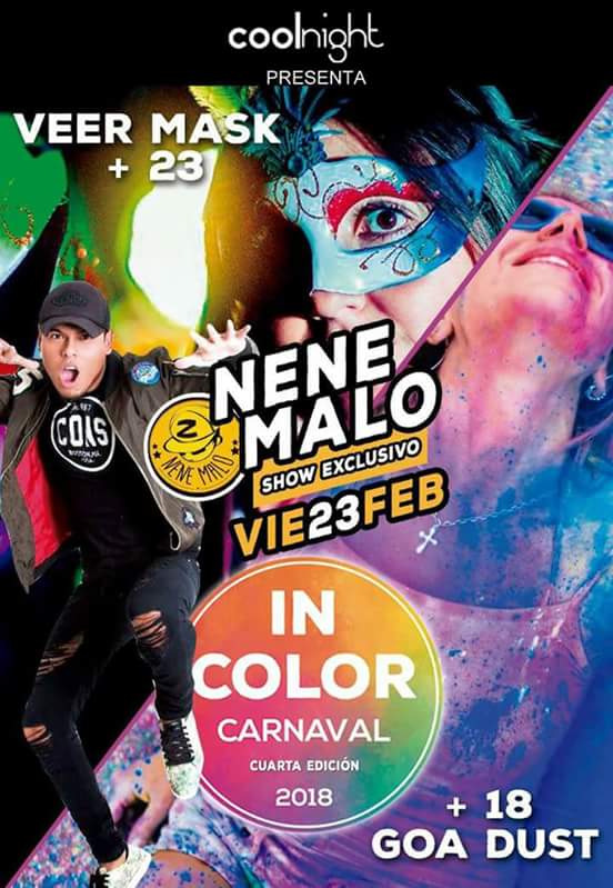 delmarkos8's tweet photo. CoolNight Presenta:
*IN COLOR* Carnaval 2018🎉🎊
🎶Como Me Gusta La Noche 🎶
👉Viernes 23 Feb👈
👉Complejo VEER-GOA👈
✨Invitado Especial✨
NENE MALO Show en Vivo
Anticipadas
👉BLUR San Martin 692
👉WEKEEND Republica 207
👉BLESS Chacabuco 597
👉ADONIS Patio Palmera loc.6 V. Viejo https://t.co/hziarfjQiK