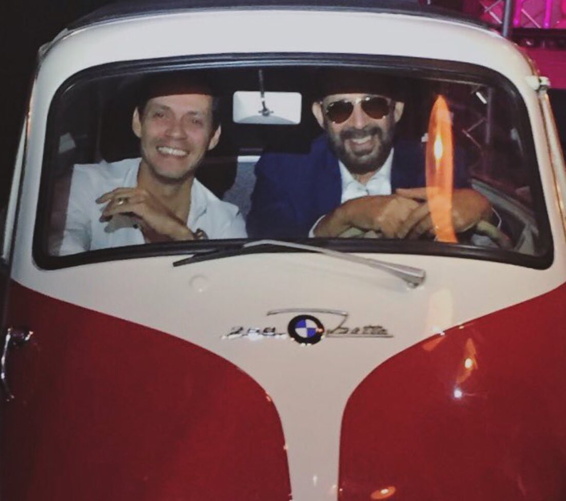 JuanLuisGuerra's tweet photo. Junto a mi querido amigo @MarcAnthony 🚘 #tbt https://t.co/ciZS2LrmzX