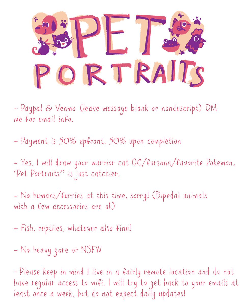 Opening commissions for pet portraits! Please feel free to DM me if you have any questions or are interested. 

Retweets much appreciated! 

Find out more at my tumblr, here: https://t.co/ccMfEVHWWM 