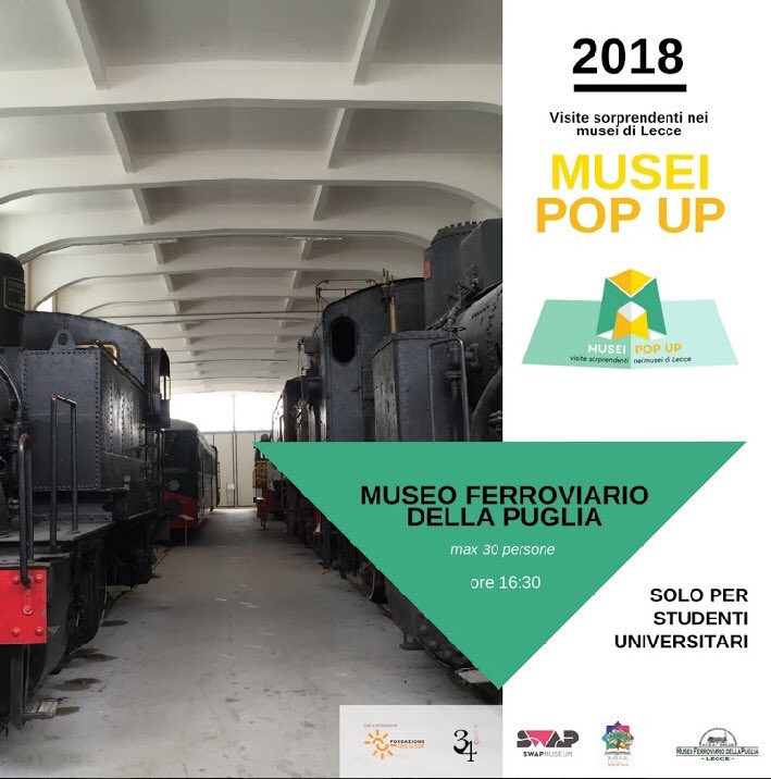 L’1 e il 29 marzo sono previste visite straordinarie al #museo #ferroviario della #puglia 🚂
Se sei uno #studente universitario o hai una matricola iscriviti all’evento su <a href="/eventbrite/">Eventbrite</a> e seguici su #Facebook 

È UN EVENTO GRATUITO E DI COOL-TURA e i posti LIMITATI! #swapmuseum