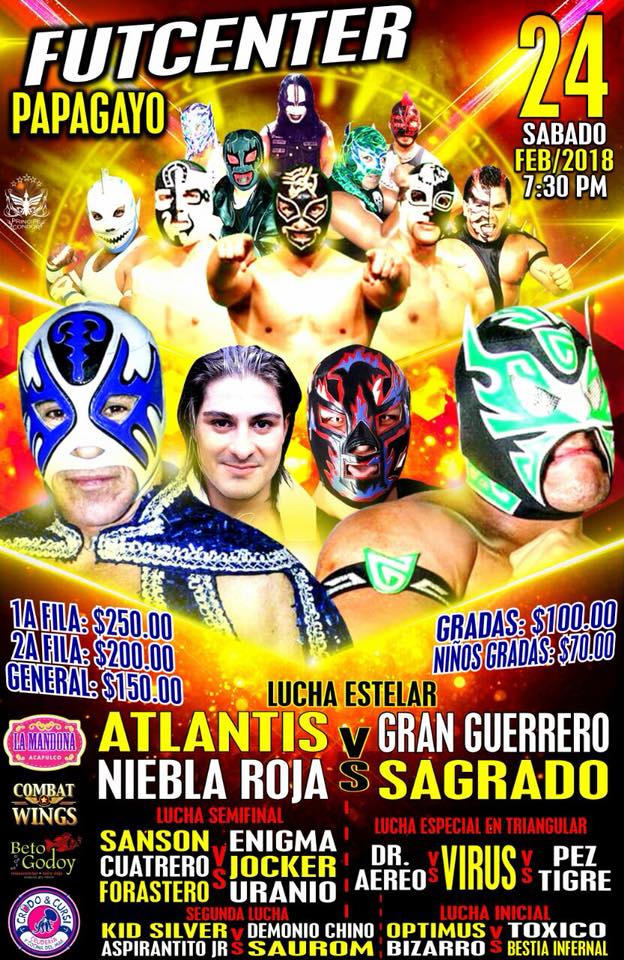 BlackMaskLucha's tweet photo. #LuchaLibre Sabado #Acapulco  #wrestling  #lamandona #kidsilver #demoniochino #mercurio https://t.co/cruAYCu1PH
