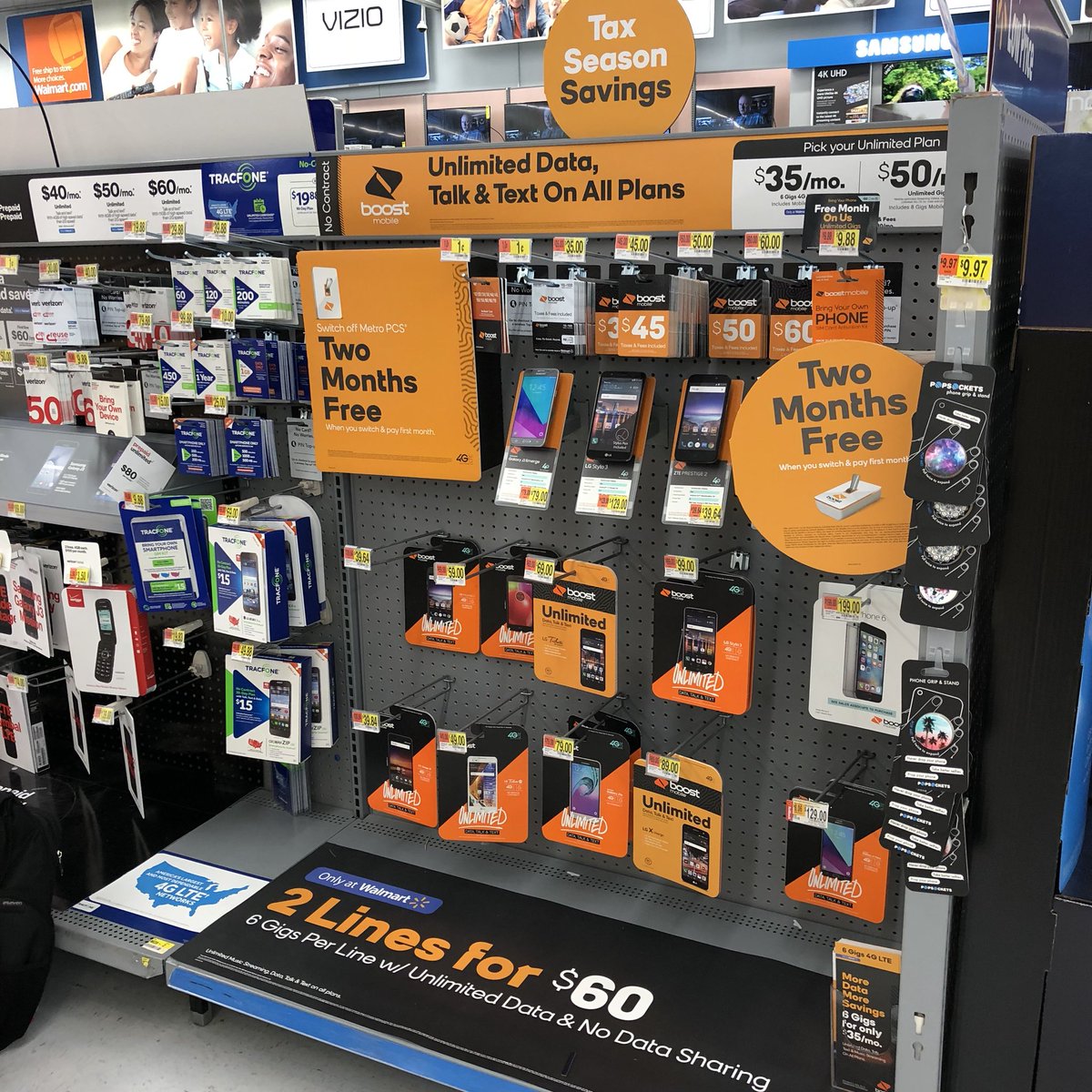 JenniferVerdes's tweet photo. @Walmart 426 #SwitchOffMetro for 2 Months FREE or BYOD for 1 Month FREE! #TaxTimeSavings on phones. #Unlimited for $50! #BoostBlitz https://t.co/st40GKqosZ