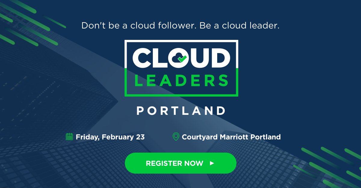 cloudcheckr's tweet photo. Hey #PDX, learn how to advance your organization—and your career—in the cloud. Attend our Cloud Leaders free event downtown this Friday to dig into the latest issues and trends in cloud computing, gain new skills, and network with other professionals. ↳ https://t.co/2A2FvgT71Y https://t.co/KdzLTc3UCV