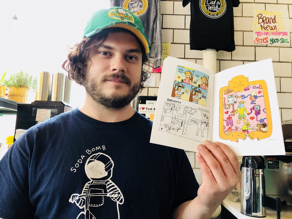tedandwallys's tweet image. Matt is very excited to announce the arrival of the BFFzz #1 zine! Come out for @Benson1stFriday every 1st Friday of the month in Benson &amp;amp; check out the new BFFzz zine at our Benson location’s lil’ zine rack! #supportartists #readstuff #eatstuff