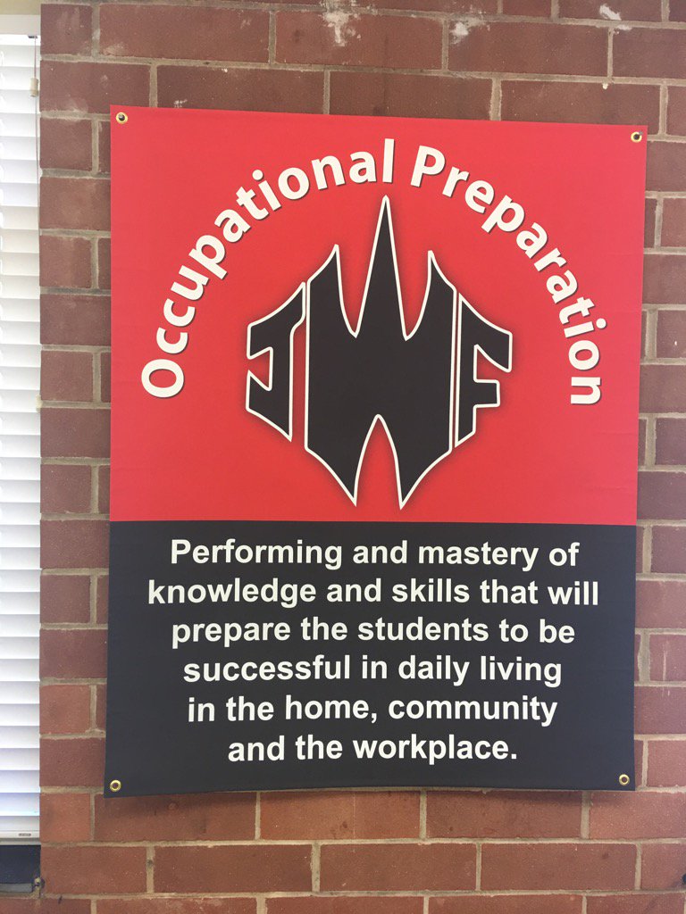 J.F. Webb High School Occupation Prep. Student led creation at Oxford Masonic Home print shop.