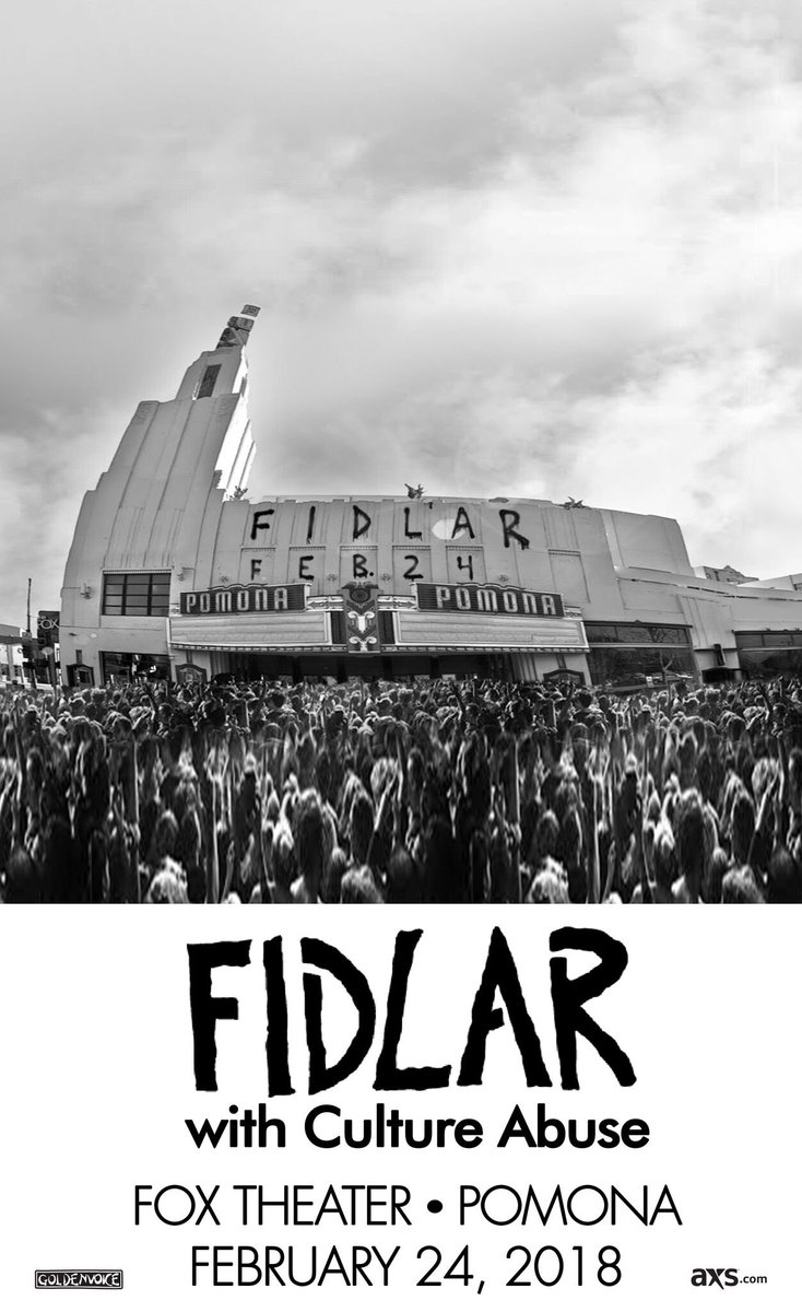 Cool_Tite's tweet image. Yo! Win tix to see #FIDLAR with #CultureAbuse at the Fox Theater Pomona 2/24!! Enter here 👉🏽 instagram.com/p/BfZffhTgq7m/