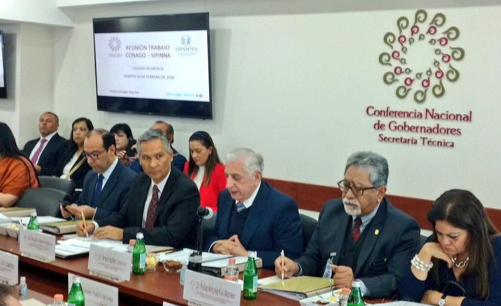 En  estos momentos se lleva a cabo la reunión de trabajo con <a href="/SIPINNA_MX/">Sipinna</a> donde <a href="/nunezarturo/">Arturo Núñez Jiménez</a> expone los 10 compromisos de la #CONAGO por las niñas, niños y adolescentes 2018