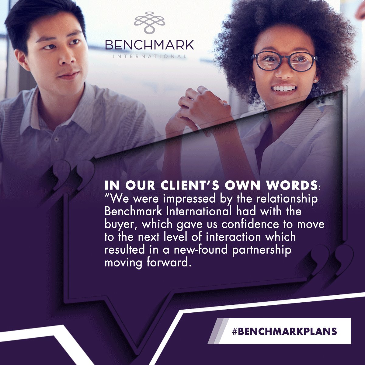 benchmarkgroup's tweet image. “We were impressed by the relationship Benchmark International had with the buyer, which gave us confidence to move to the next level of interaction which resulted in a new-found partnership moving forward.” -Sterling Property 
#BenchmarkKnows #BenchmarkPlans #BenchmarkSuccess