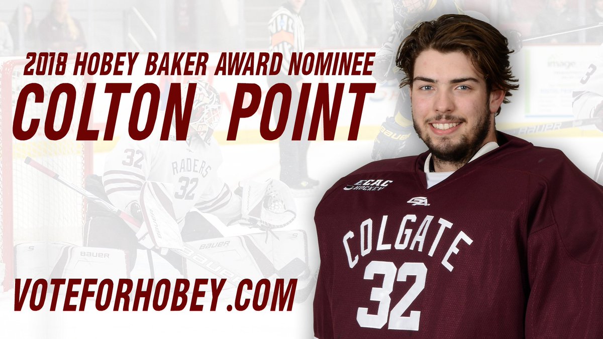 Colton Point has taken over 1st place of the Hobey Baker Fan Vote with 9.2% of the vote! Keep voting to extend his lead! voteforhobey.com