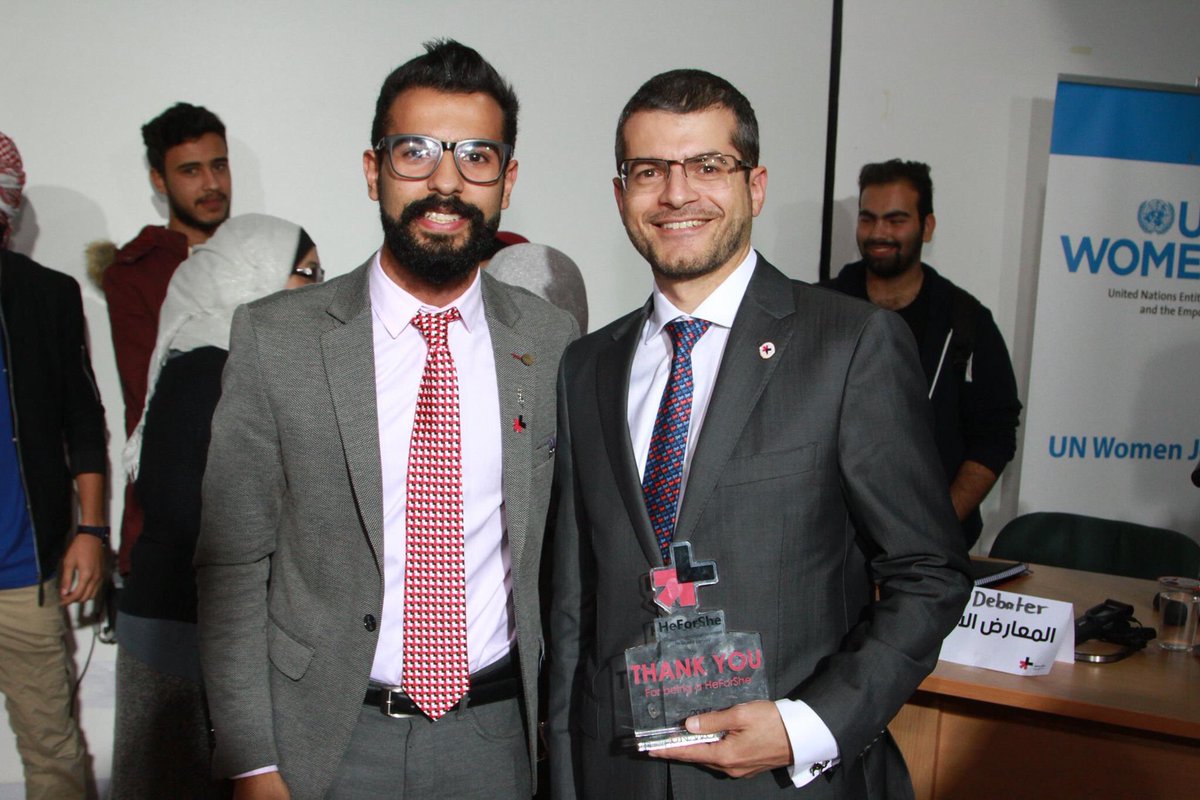 laithabutaleb's tweet photo. With H.E The French Ambassador #DavidBertolotti during the launching of #HeForSheDebateClub ^^
It was a pleasure having the French ambassador on board with us as a judge during the #Debate on “early marriages”.
.
#HeForShe #MeToo 10x10x10 Impact- #Jordan
@HeForShe https://t.co/sVjfzTQeO2