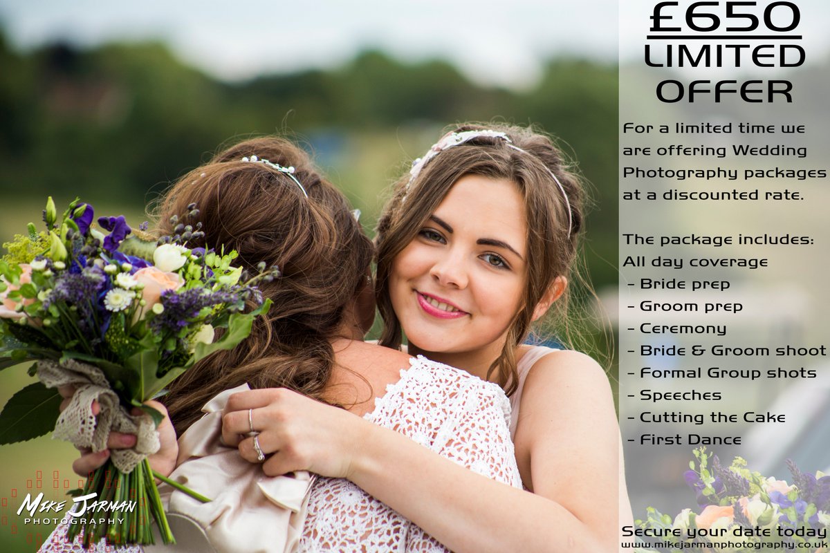 mikejarmanphoto's tweet photo. Limited time offer #Wedding #Photography packages at £650 for all day coverage. Offer ends 28/02/18. Secure your date: https://t.co/coOu1WyTd1 #bridetobe #engaged2017 #engaged2018 #engaged #uk #ukbride #services #weddingphotographer #married #photographer #package #value #quality https://t.co/J7ONnxQCl7
