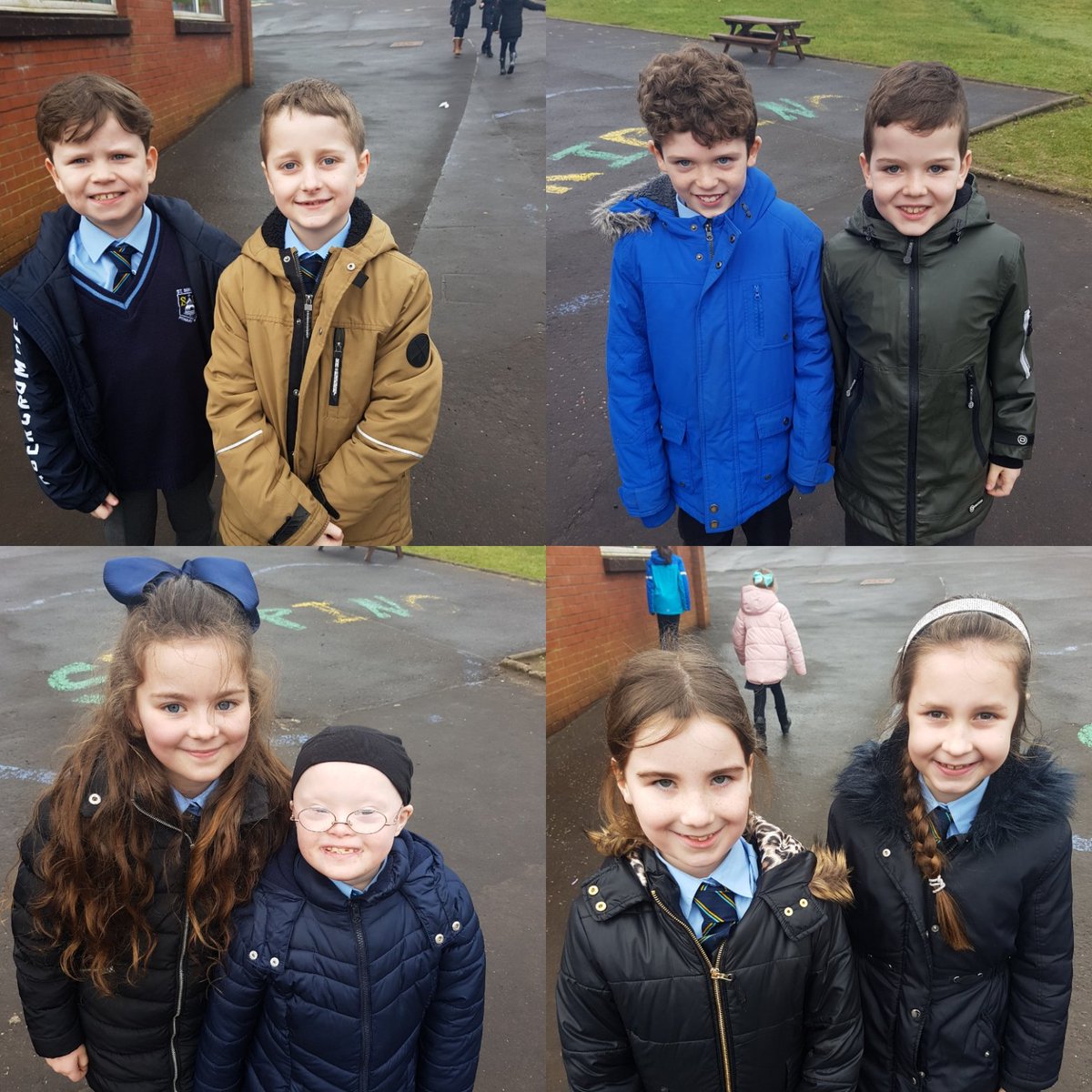 MrsClarkeStNin's tweet image. We love going outside for the @_thedailymile we even have our own MUGA mate to keep us company as we walk, jog or run 🏃 #friendship #exercise #keepfithavefun
