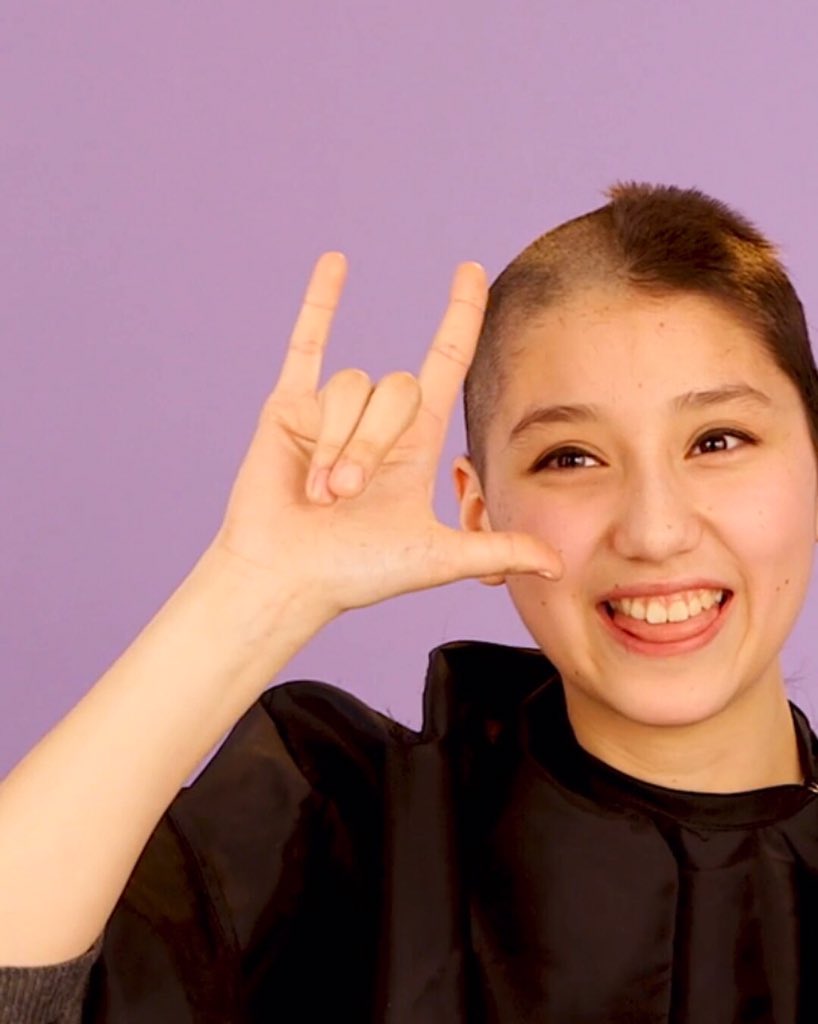 MelineDisney's tweet photo. Watch baby bear's #hairtransformation today only on @Refinery29's Snapchat Discover #buzzcut #insideR29 https://t.co/cTGCXRm2kB