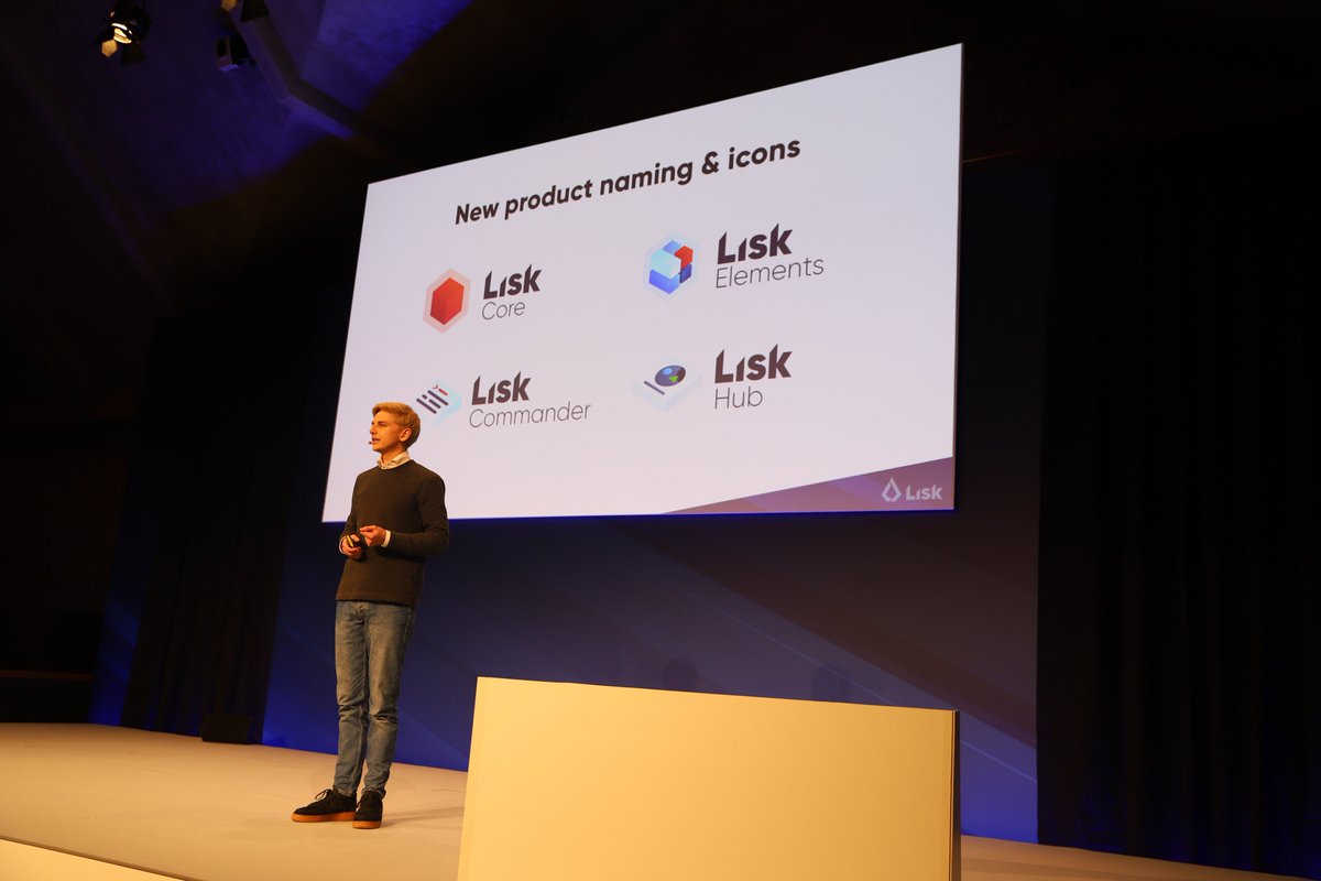 Lisk's tweet photo. Thomas Schouten aka @Thomelsch, #Lightcurve Marketing Lead, is here to unveil the new #Lisk product names. #LiskRelaunch https://t.co/mou0WrYxir