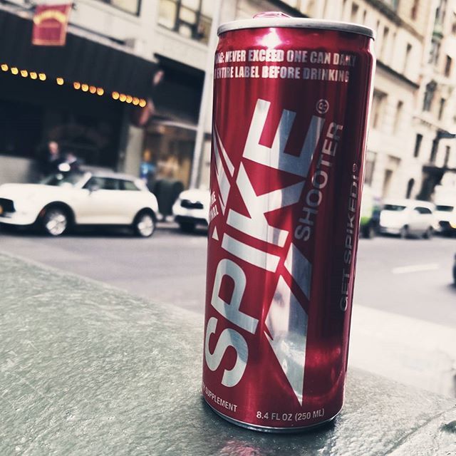 Its time to #GetSpiked in #NYC!!!! Navigating the crowds like a BOSS! #JumpSplits, #DavidLeeRoth, #LiveShowFuel, #LiquidLife, #GratuitousAmountsOfEnergy #ItsWarmOut hahah.