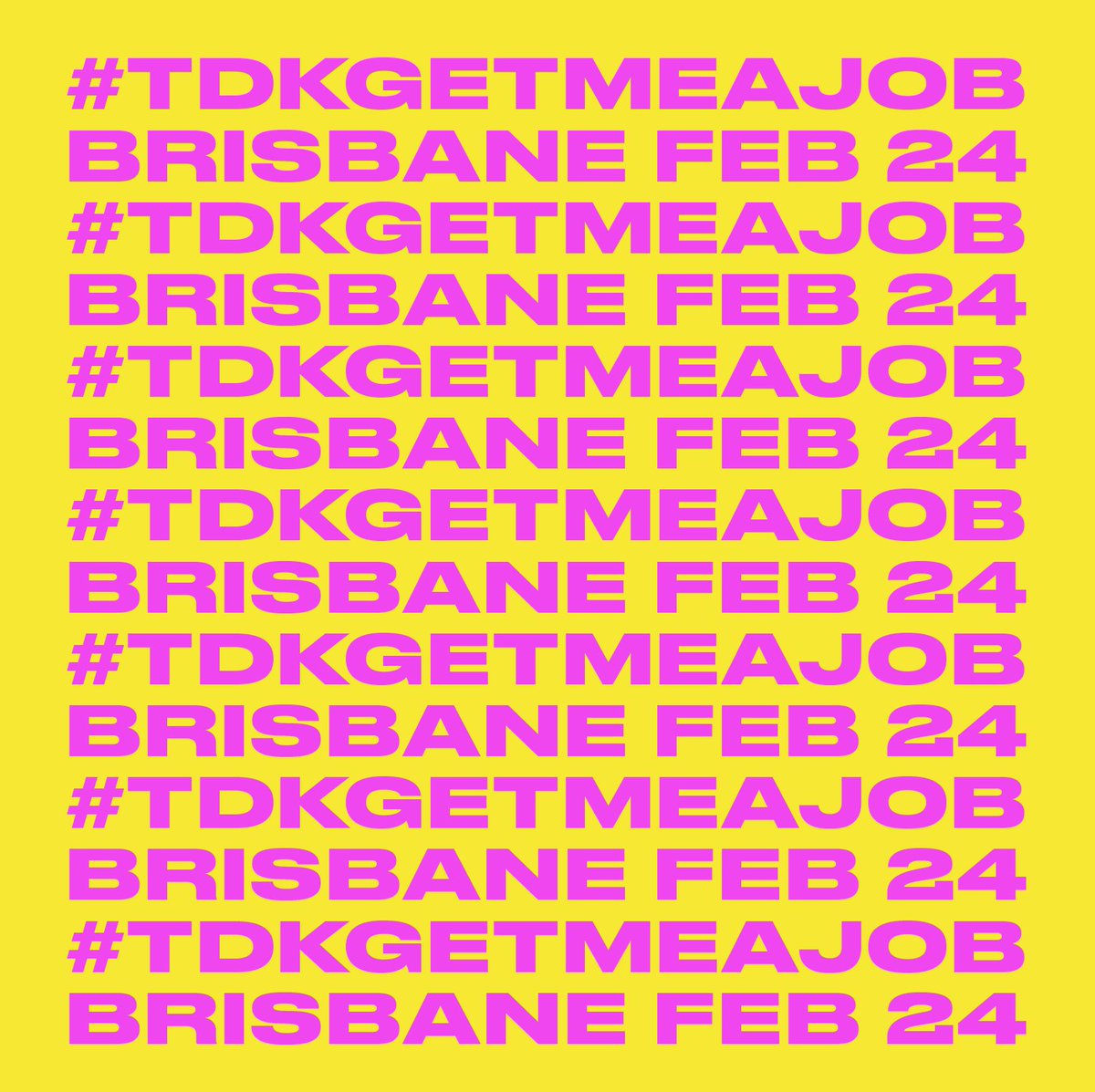 whoisjosephmark's tweet photo. .@TheDesignKids OG @FrankieRatford has a brand-new workshop series to help y'all get a job. It's called #TDKgetmeajob and you can get your tickets here: https://t.co/fQDs1h5JDI #brisbane #design #doit https://t.co/eRKVQOtz4h