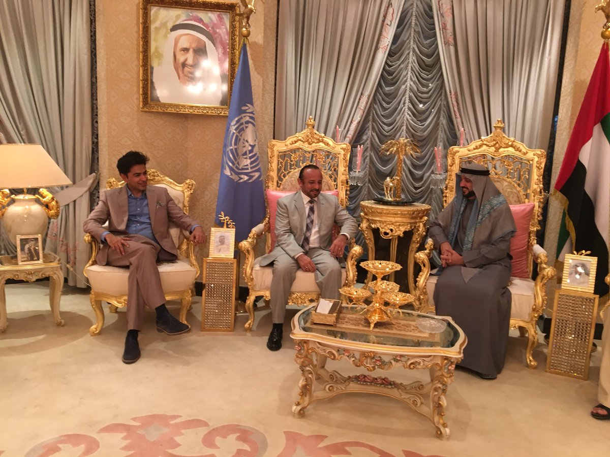 riz38's tweet photo. UNODC Goodwill Ambassador Shehzad Roy and Representative COPAK Cesar Guedes discussing possible partnership with H.E. Suhail Muhammad AlZarooni  in UNitwd Arab Emirates for the drug awareness and prevention among youth. https://t.co/hwafdirR3t