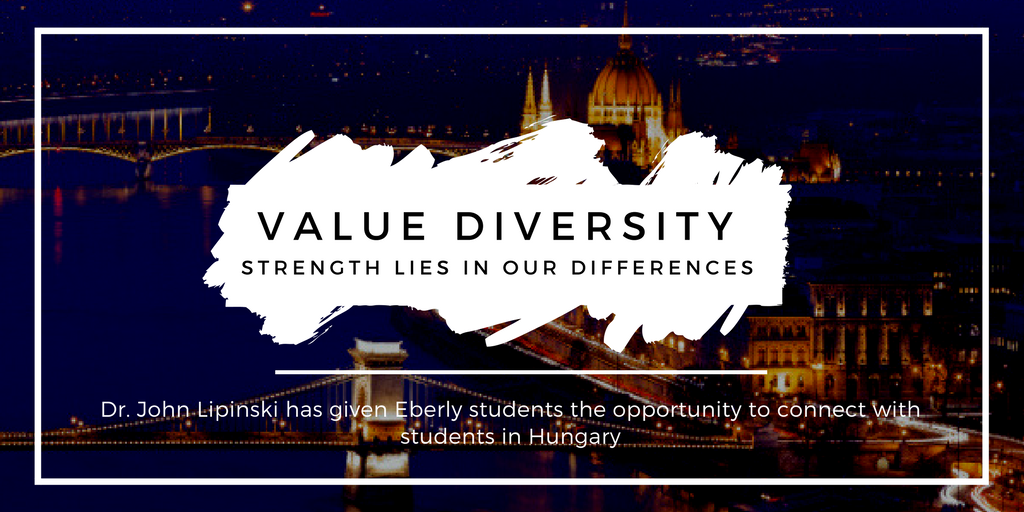 EberlyIUP's tweet image. Have you ever wanted to connect with students internationally, but didn't have the resources?
Guess what? You're in luck!
Dr. Lipinski teaches a video conference class that links Eberly to students in Hungary. 
#ourprofsdoitbetter #beyondprof