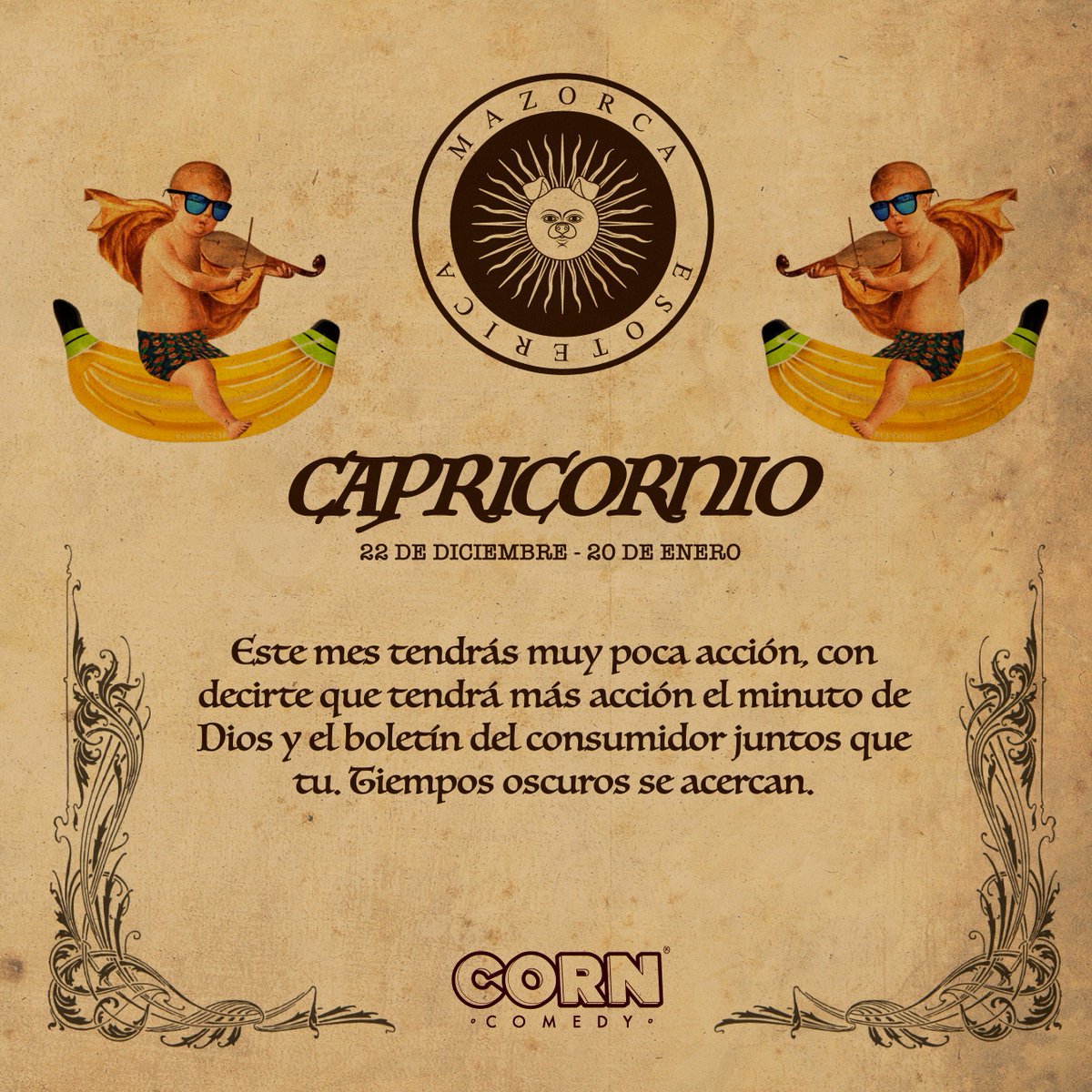 CornComedy's tweet photo. 🏝🌽Vuelven los astros un poco más calientes, un poco más hijuep*tas Parte III 🏝🌽

#mazorcaesotérica https://t.co/b1CoaZOzPH