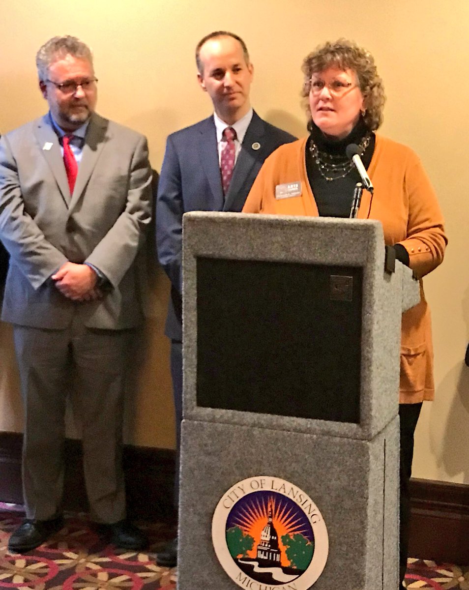 lansingmichigan's tweet image. Mayor @andyschor, @LeapInc &amp;amp; @ArtsCouncilGL announced $140,000 in creative placemaking projects in @downtownlansing as a part of the  City of Lansing Arts Impact Project and First Impressions Program! #lovelansing