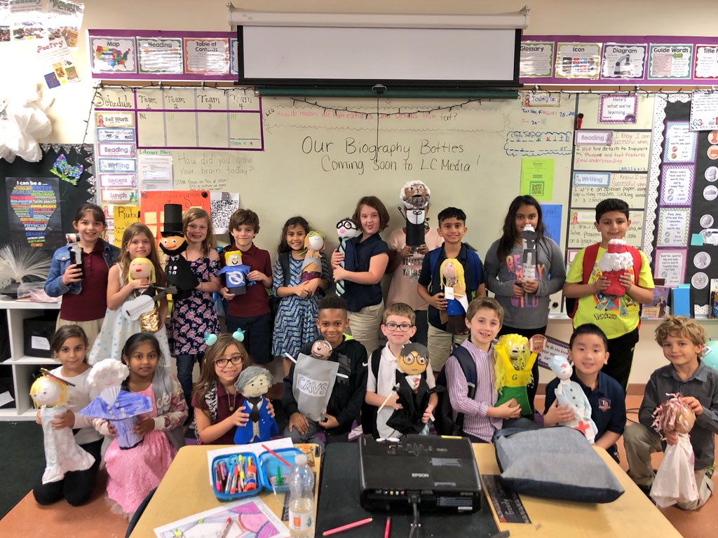QueenBostic7's tweet photo. Our Kingdom created Biography bottles to go with our Biography research projects. So proud of these kiddos @TurnerBartelsK8 @retapmartin @MrsBarone_AP thank you @Ms_C_Kemp for the idea.  @hcps #secondgradelove https://t.co/Dj6sVVLdVM
