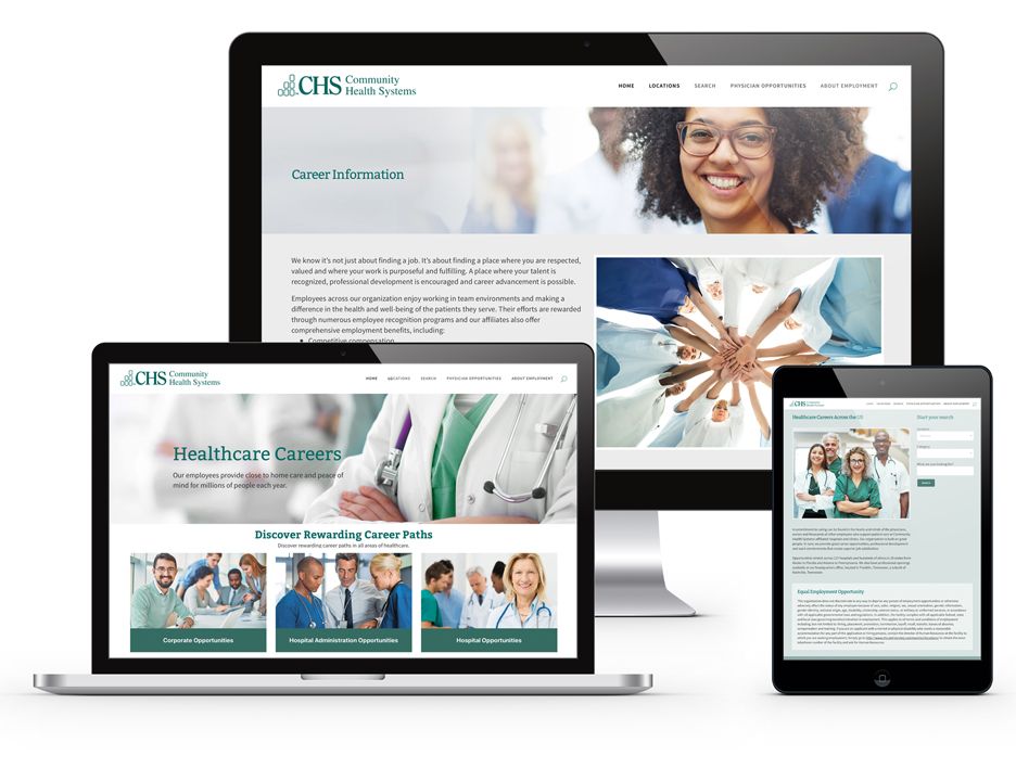 Latest Website Launch - Community Health System's healthcare career opportunities system website design replacement serves over 170 hospitals and clinics across the United States. buff.ly/2sDZorv #WebDesign #Healthcare #WebApps