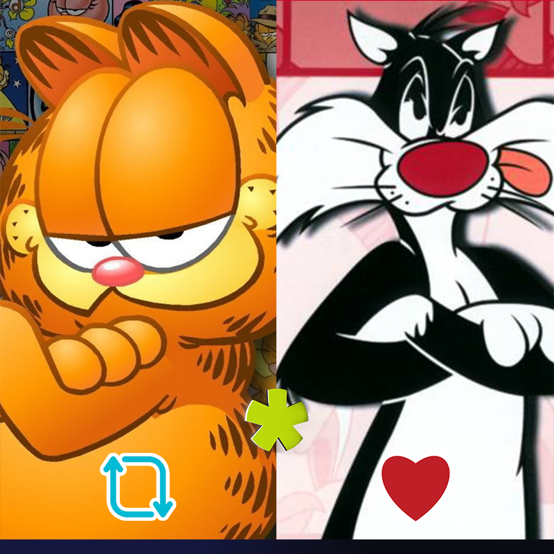 MiCanal5's tweet photo. Hoy que es día del gato, queremos saber ¿Quién de ellos es tu gato favorito? 😸 ¡RT si Garfield, Like si Silvestre! https://t.co/oMaNBl7AeJ