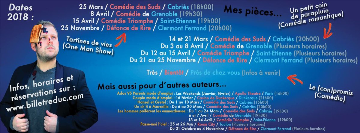 arnaudrayma's tweet photo. Un peut de partout en France. Venezzzzz me voir 👌😁 infos, horaires et résas sur https://t.co/FMDeTOd7Cr @BilletReduc  #theatre #humour #rayma https://t.co/UU0zPKlUpm