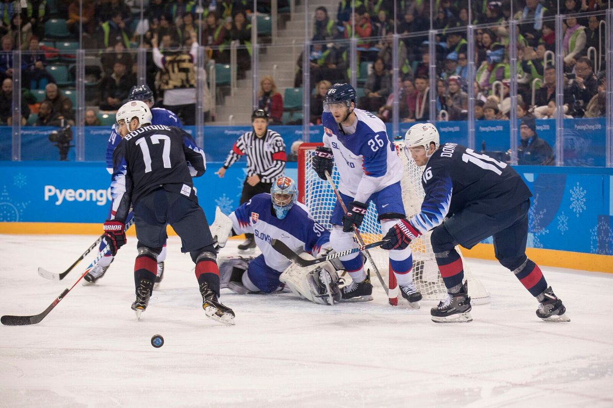 USAHMagazine's tweet photo. It's do-or-die once again for the @usahockey Men's Team! Predict the first American goalscorer in tonight's QF matchup versus Czech Republic for a chance to win a signed Gary Suter puck. MUST follow to be eligible to win. #GoTeamUSA https://t.co/k2PrHJQqse