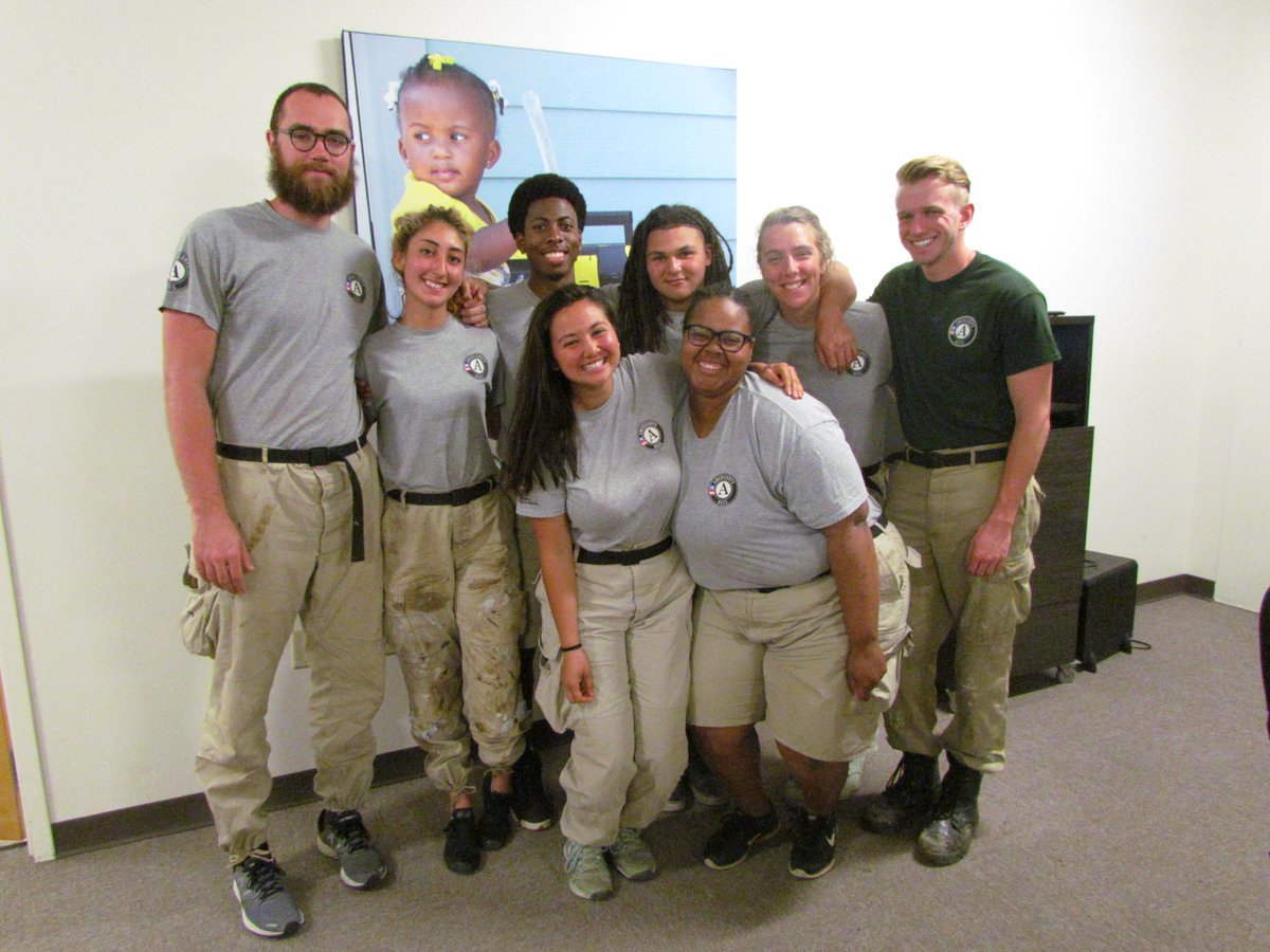 HabitatNOLA's tweet photo. NOAHH welcomes @AmeriCorpsNCCC team #River7 to our construction team! They began building with us this week after getting a little orientation. We look forward to many more weeks of working together! #AmeriCorpsNCCC #BeTheGreaterGood #GetThingsDone https://t.co/03IuiNyiTx