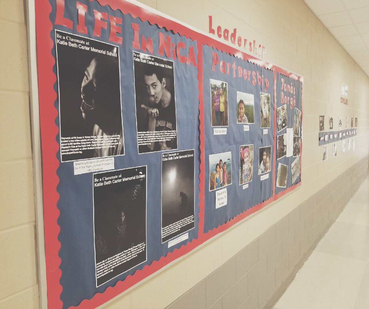 Impact2One's tweet image. |What is Happening Here| 

-The hallways of Heritage high school are beginning to fill with information about Tomás Borgé and the relationship that is forming between our community and theirs. If you find yourself roaming the halls at HHS go check this out-