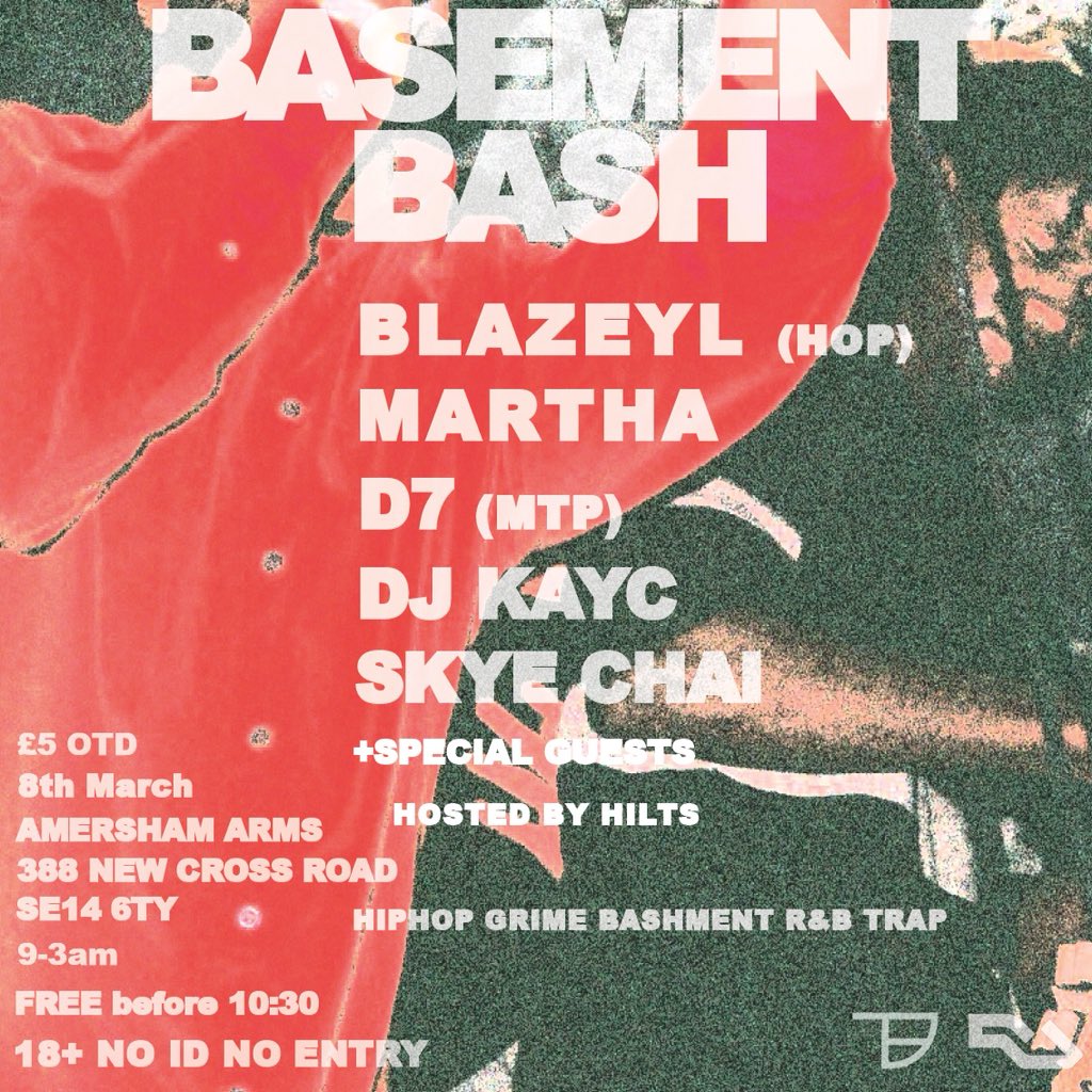 TurtleBasement's tweet photo. #BASEMENTBASH is back 🍾🍾🍻
🗓-8th March !!
📍-Amersham Arms
🎟- £3 Tickets on RA £5 On the door
🕰-9PM-3AM
-TICKETS AVAILABLE NOW-
Link in bio
You don't want to miss this one so get your tickets early for a night in the southside full of pure vibes and shellings ‼️ https://t.co/f4Y5JJ9ouP