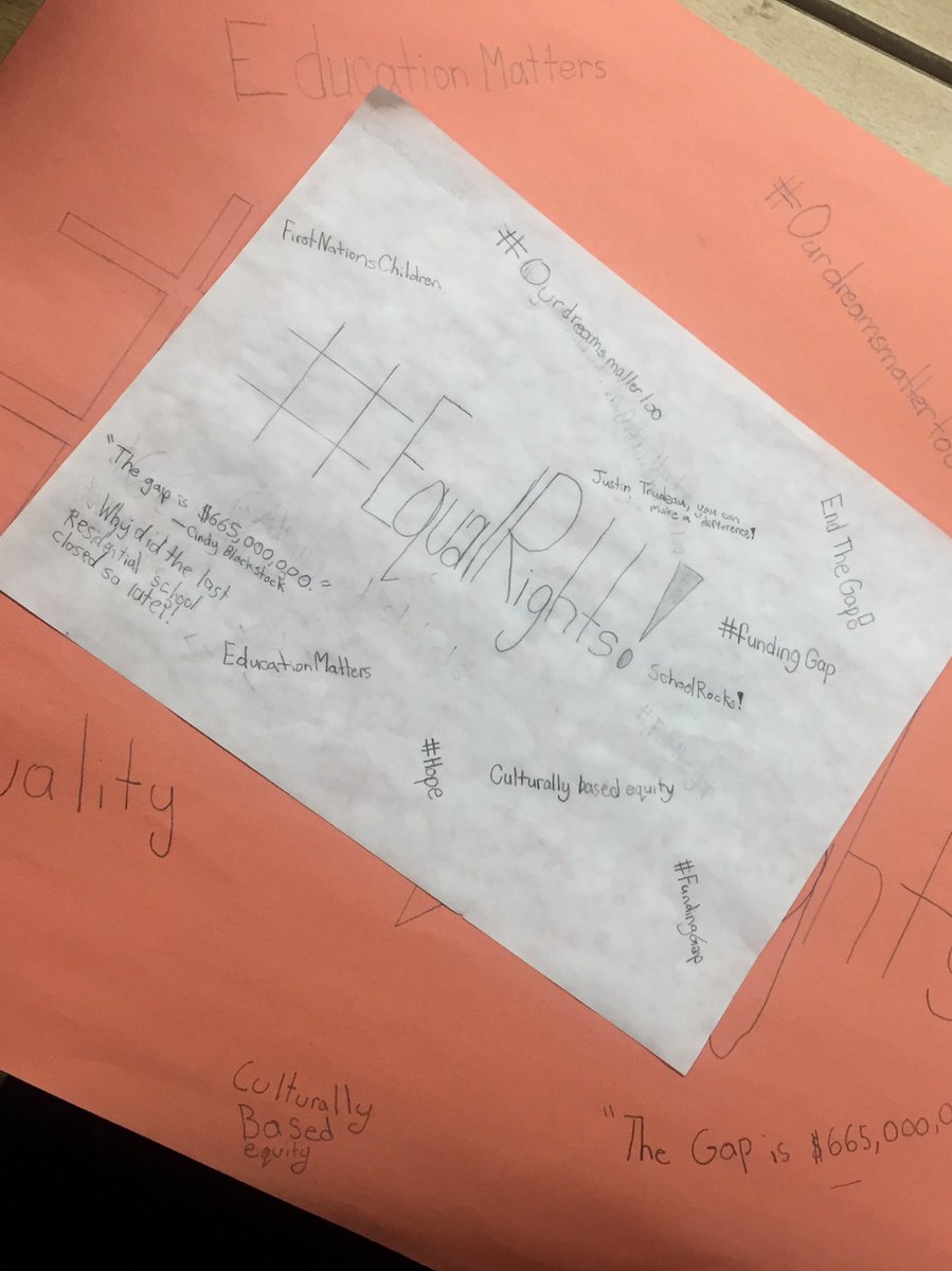 neda_allahyar's tweet photo. Global competency for an invlusive world: Ss writing letters regarding the current funding gap in education to @JustinTrudeau and preparing our banners for our demonstration. #ourdreamsmattertoo #EqualityForAll #letsendthegap @LC3_TDSB @TDSB_MSPS @schan_tdsb @AHoward_tdsb https://t.co/Utf1aiYcLK