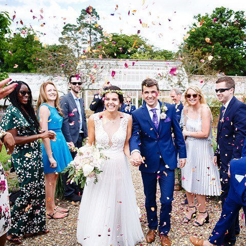 Room for one more shot of these two today. Let’s do some confetti! Follow the link in my profile to read more about Katie &amp; Nick’s @wasingpark Secret Walled Garden wedding over at <a href="/boho1/">Boho1</a>. <a href="/kschoeffer/">Katie Schoeffer</a> <a href="/s/">『S』</a>toner_1999 <a href="/watters/">Cameron Watters</a> <a href="/helenafortley/">Helena Fortley</a> @blushfloral09 @s… ift.tt/2EXrDGJ