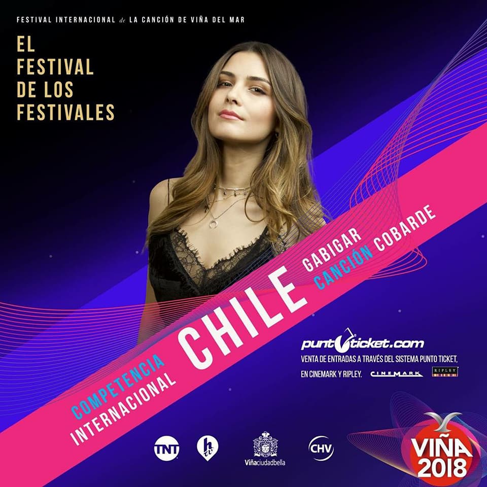¡Hoy es el día que estábamos esperando! Comienza el #FestivaldeViña2018 y <a href="/gabigarmusic/">gabigarmusic</a> representará a Chile en la competencia internacional interpretando su canción #Cobarde. Escúchala en <a href="/Spotify/">Spotify</a>