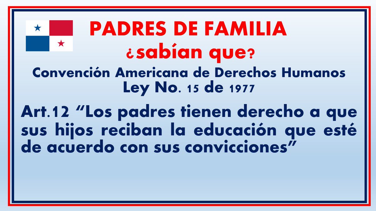 PadresXPanama's tweet photo. ¿Sabías esto❓ https://t.co/J6sQQxKPF1