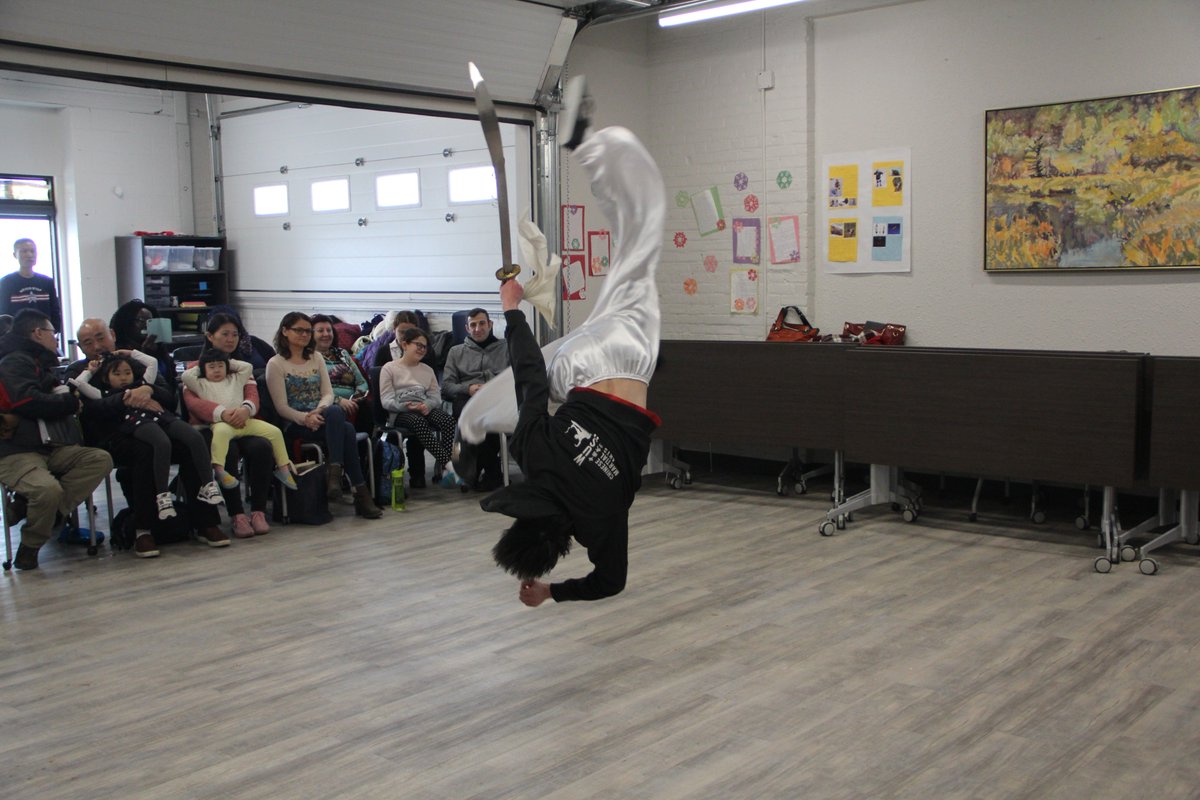 skintercultural's tweet photo. It was amazing to have athletes from the Saskatoon Chinese Martial Arts Academy perform for our LINC participants and staff! Happy Chinese New Year #YearoftheDog2018 #Wushu #nonprofit #culturalarts https://t.co/KdMP97JdhL