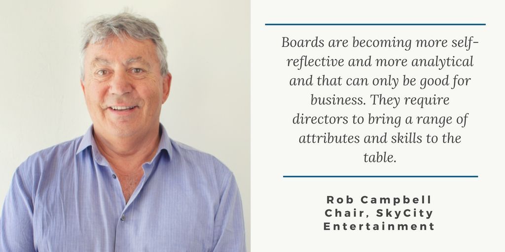 TheNBR's tweet photo. 🔈 Should boards be focusing on personal attributes rather than professional skills when making director appointments? This week on In The Chair, @AndrewP_NZ talks to @SKYCITYAkl chairman Rob Campbell 🔒https://t.co/Zo1iQ7ETIl https://t.co/bXcyJwH21L