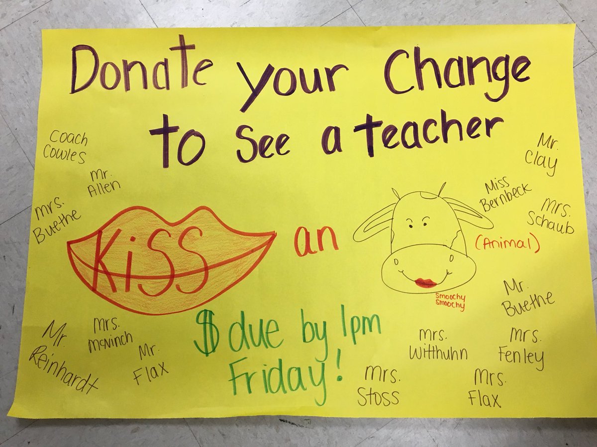ffahootingowl's tweet photo. This week students and staff can bring their spare change. The teacher that has the most will have to kiss an animal on Friday at Ag Awareness Day! The money goes to a local animal shelter! #spreadtheword #ffaweek @KansasFFA @NessCityEagles @USD303Students @NCHS_EagleCheer https://t.co/AmU1n9AUVR
