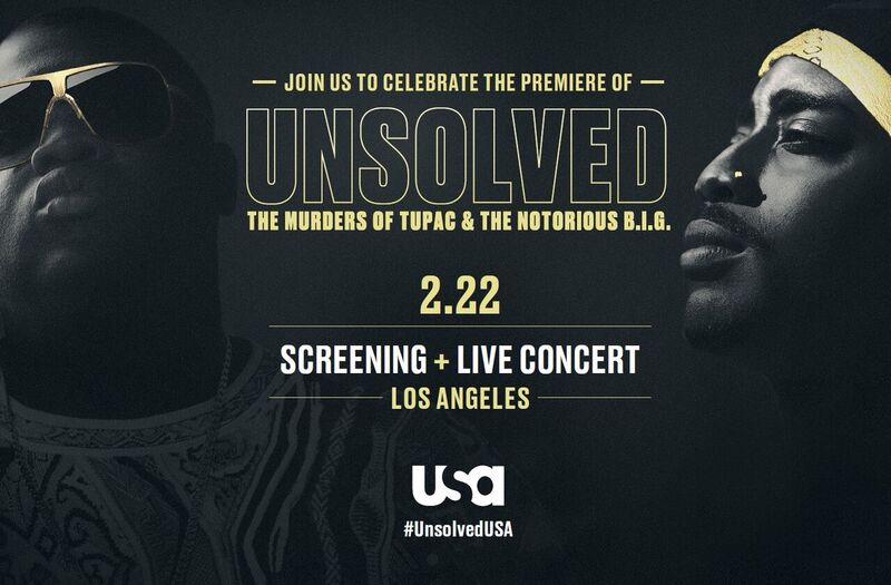 .@USA_Network's new true crime series <a href="/UnsolvedUSA/">Unsolved</a>: The Murders Of #Tupac And The #NotoriousBIG premieres here in #LA February 22nd &amp; we’ve got tix! The whole cast will be there, plus special musical guest. Enter to win now: real923la.com #sponsor #UnsolvedUSA