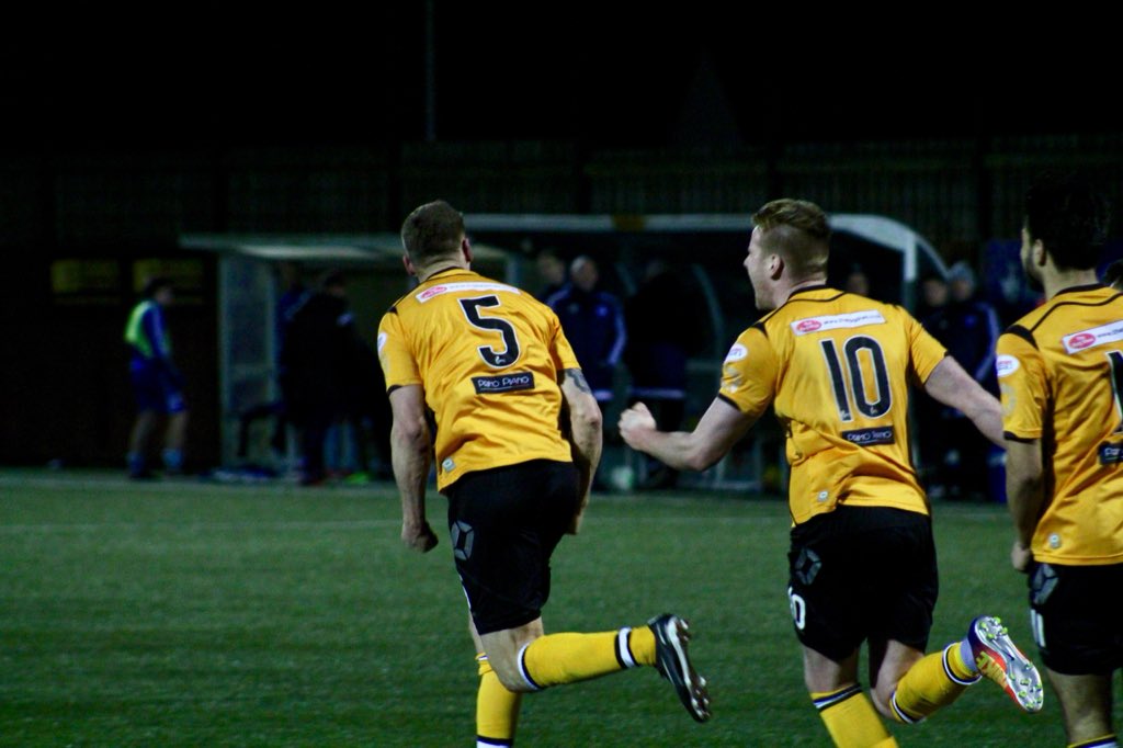 #AAFC Captain <a href="/pedrow1/">Peter Watson</a> celebrates the equalising goal.