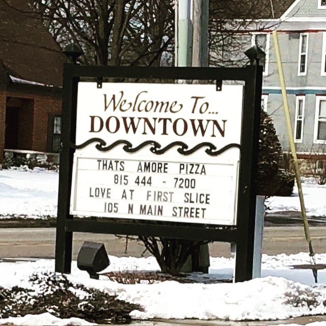 That's Amore Pizza on Twitter "When you live in the burbs, this is a