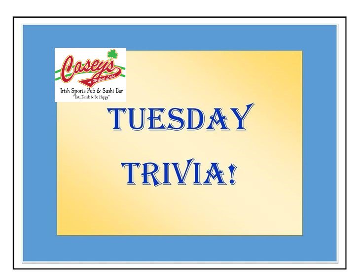 CaseysPubGrille's tweet photo. Come to @CaseysPubGrille tonight! $1 off Micro Bottles (6-10pm)!  MY TRIVIA LIVE (8-10pm)!  1st Place: $30 gift card, 2nd Place: $20 gift card, 3rd Place: $10 gift card!

#TuesdayTrivia #Tuesday #GiftCard #eat #eatlocal #drink #drinklocal #CaseysofWalledLake https://t.co/xn1lYiynNl