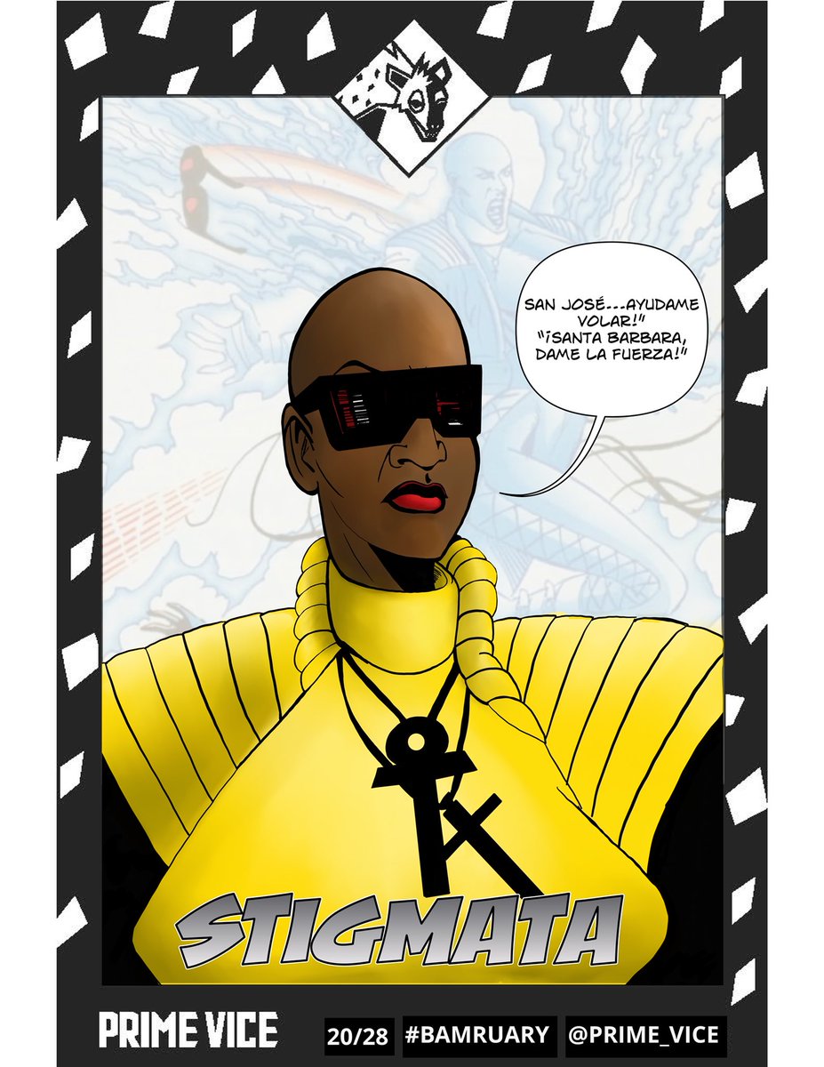 prime_vice's tweet photo. 20/28 for #Bamruary @marvel’s Dominican superheroine Stigmata created by Tom Dorenick & Ivan Velez Jr/ @papobrand Bio by @ananyavahal. Created on @comicdrawapp #blacksuperheroes #dominicansuperheroes #blackawarenessmonth #marvelcomics #comicdrawapp #comicdrawapp https://t.co/6OeJFy26dk