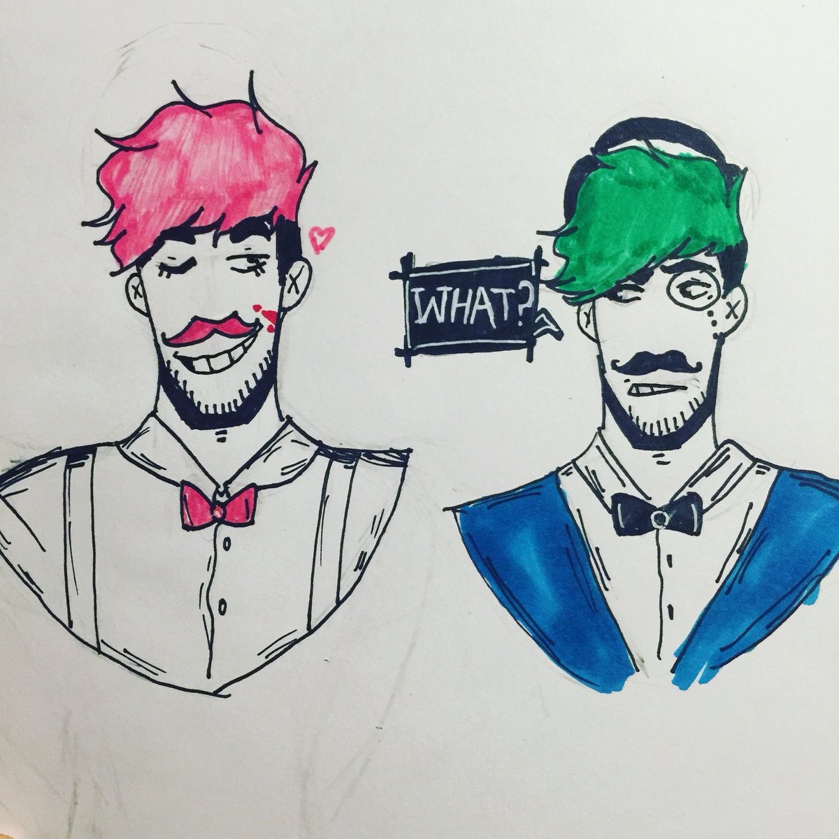 18_friday's tweet photo. Just wanted to draw these two for the longest time :3
Also,was kinda messing around with some new art styles
#jacksepticeye #markipiler #septicart #pma #markiplierfanart https://t.co/JOOOYWcuU6