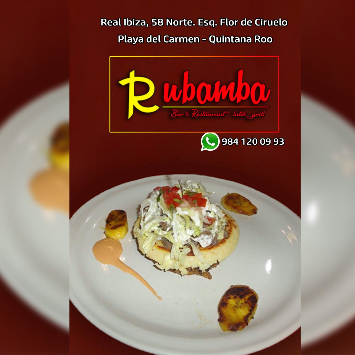 RubambaRestaura's tweet image. Disfruta en #Rubamba de exquitas arepas acompañadas de deliciosos rellenos y contornos. Te invitamos a probar La Rumbera, La Pastora, La Rumba Pepiada y La Vegetariana. Te esperamos en la esq. Av 58 NTE. y Flor de Ciruelo Plaza Real Ibiza, Playa del Carmen, Quintana Roo