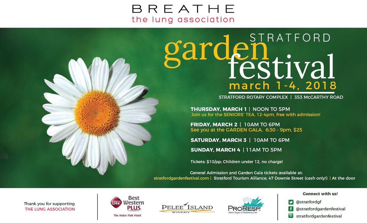 It has been so much fun working with everyone involved to promote the upcoming #Stratford #Garden #Festival March 1-4, 2018 in #StratfordON

TW : StratfordGF  FB: StratfordGardenFestival INST: StratfordGardenFestival

#SeeYouThere #StratfordGF #SpringPlanning #StartsNextWeek